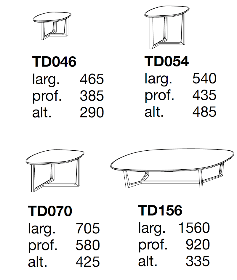 Poliform Tridente Coffee Table | Deplain.com