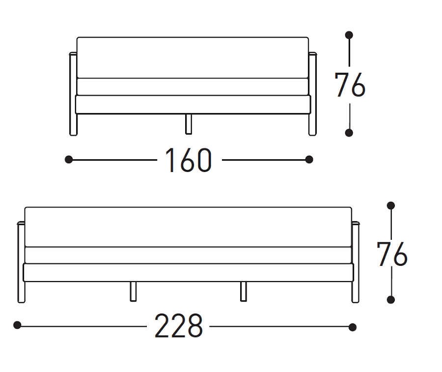 varaschin bali sofa dimensions