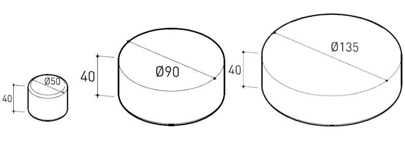 varaschin belt pouf dimensions