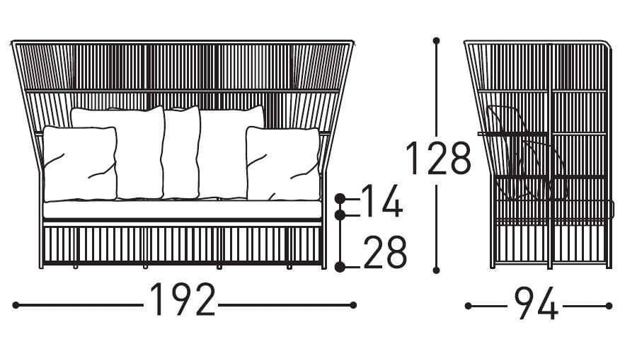 varaschin tibidabo high sofa dimensions