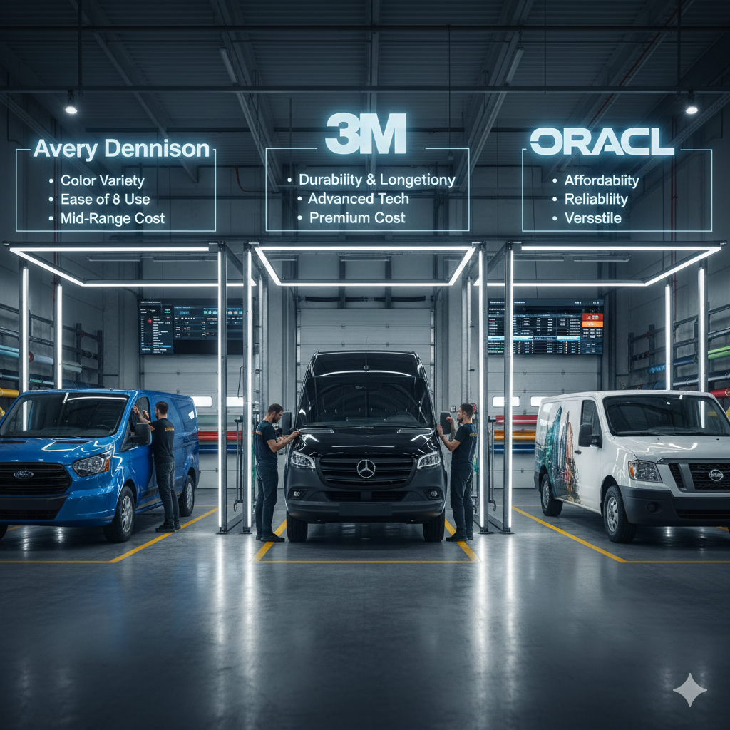 3M vs. Avery vs. Oracal: The Business Owner’s Guide to Choosing the Right Wrap