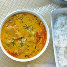 Plain Rice Groundnut Soup With Fish