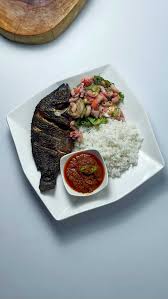 Plain Rice Egg Stew With Big Tilapia