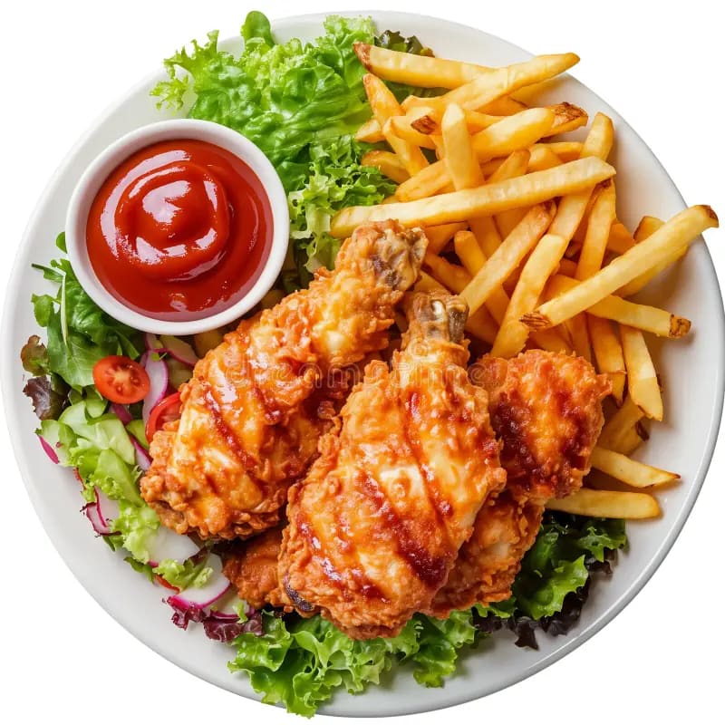 Yam Fries With Big Tilapia