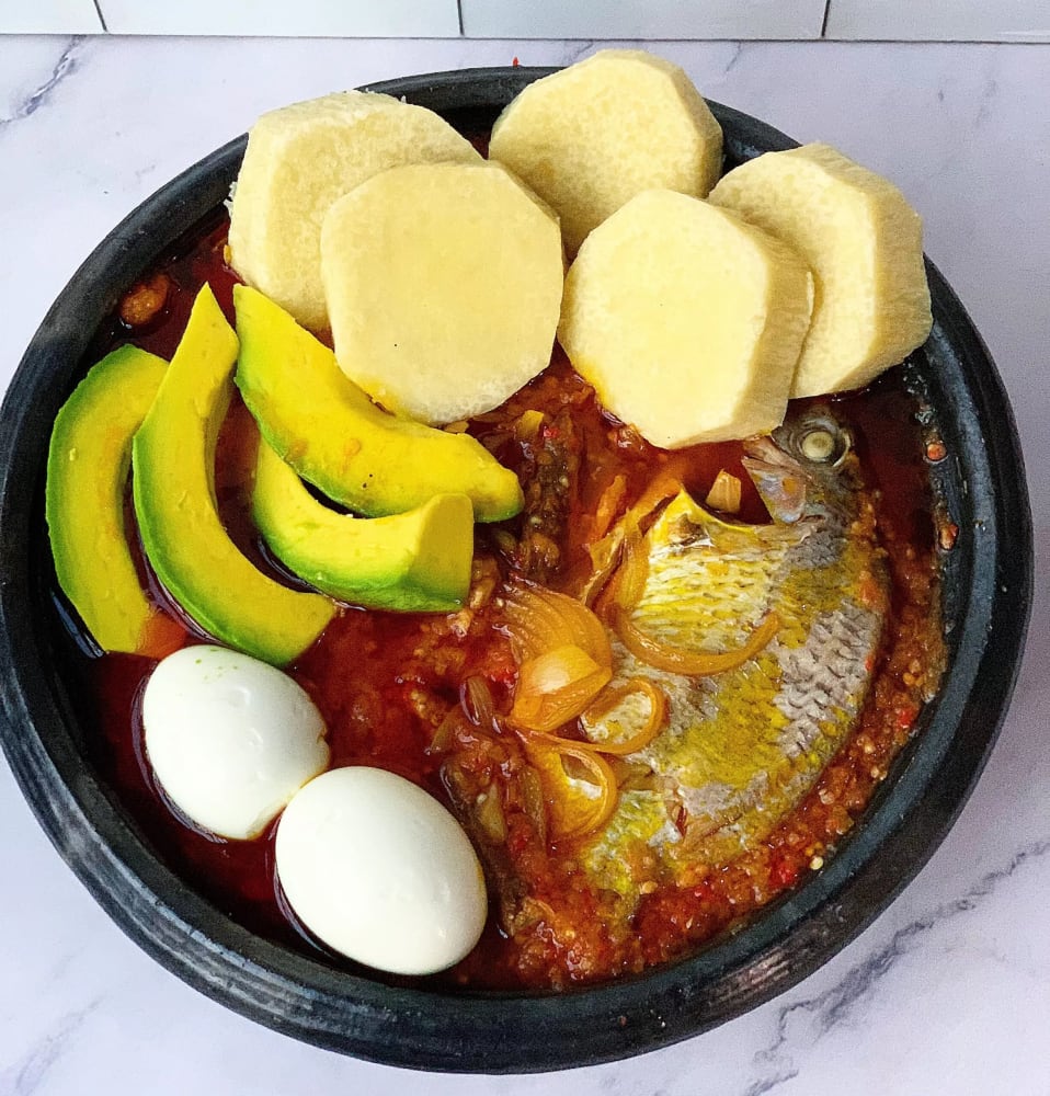 Yam Fries With Medium Tilapia