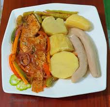 Boiled Yam Vegetable Stew With Medium Tilapia