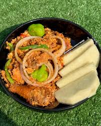 Plantain Egg Stew With Goat Meat