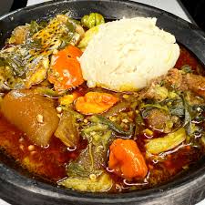 Banku And Okro Stew With Big Tilapia