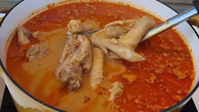 Palmnut Soup With Fish And Goat Meat Only