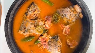 Groundnut Soup With Fish And Goat Meat Only
