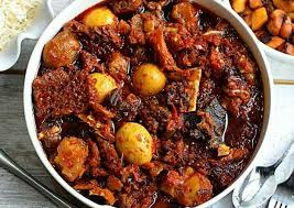 Egg Stew With Chicken And Goat Meat Only