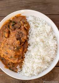 Plain Rice Groundnut Soup With Chicken