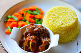 Plain Rice Egg Stew With Goat Meat