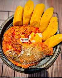 Plantain Garden Egg Stew With Fish And Goat Meat