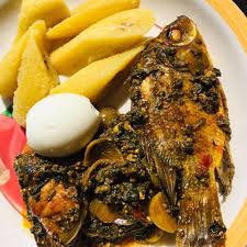 Plantain Vegetable Stew With Small Tilapia