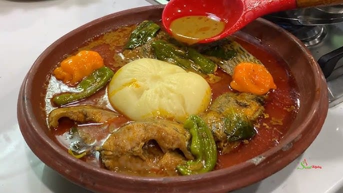 Banku And Palmnut Soup With Fish