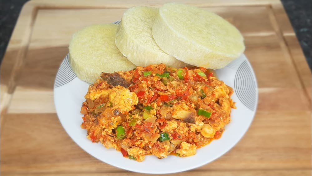 Yam With Palava Sauce