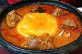 Fufu Light Soup With Goat Meat