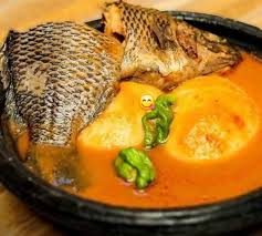 Fufu Light Soup With Medium Tilapia