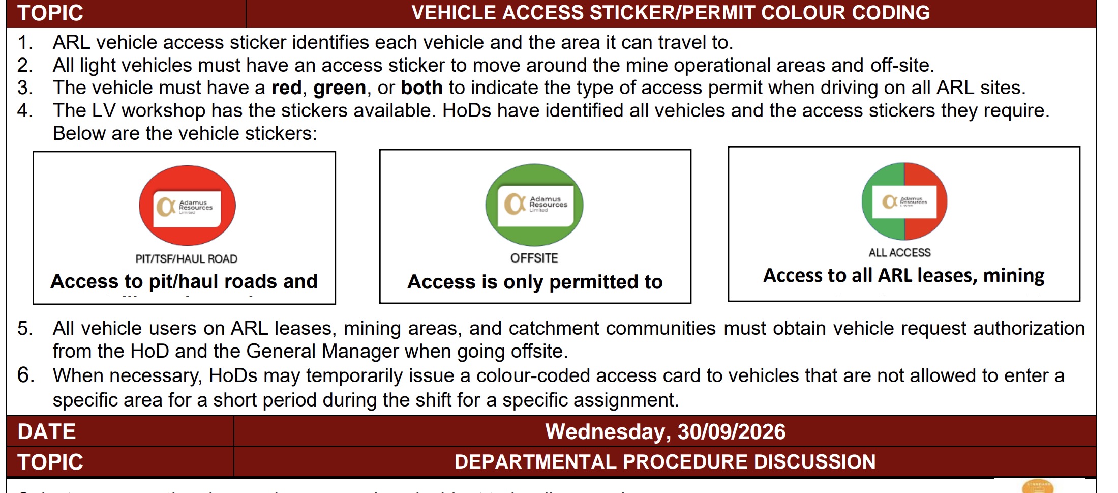 Vehicle Safety, Incident Management and Littering