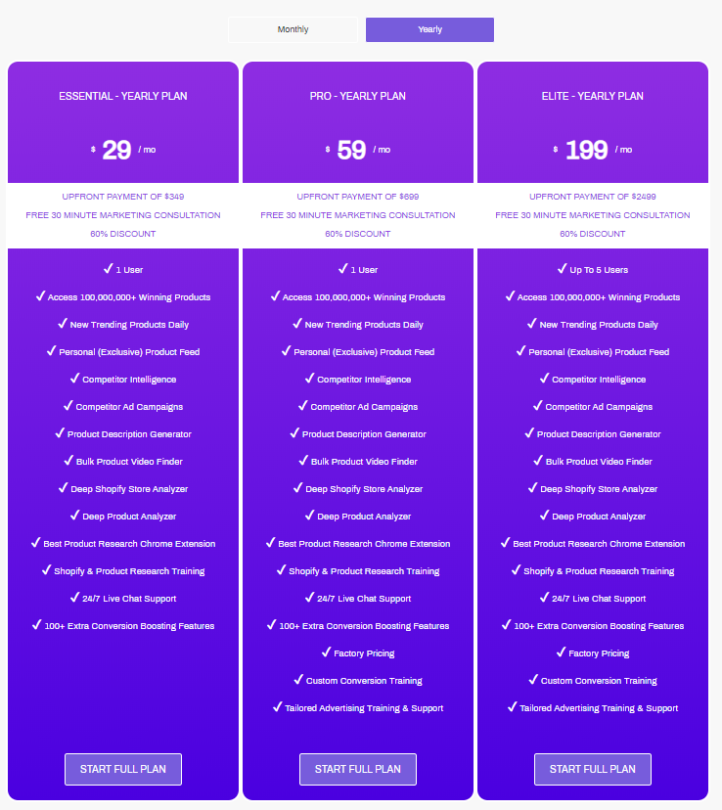 SaleSource Pricing Plans