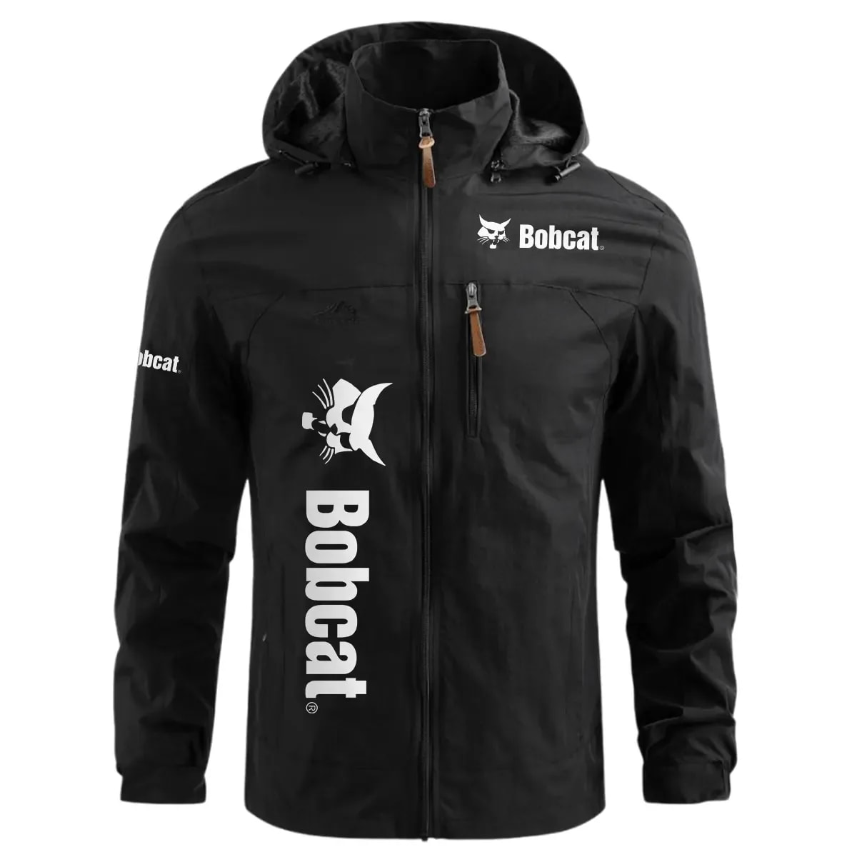 Bobcat Exclusive Logo Waterproof Windbreaker Outdoor Jacket Detachable Hood