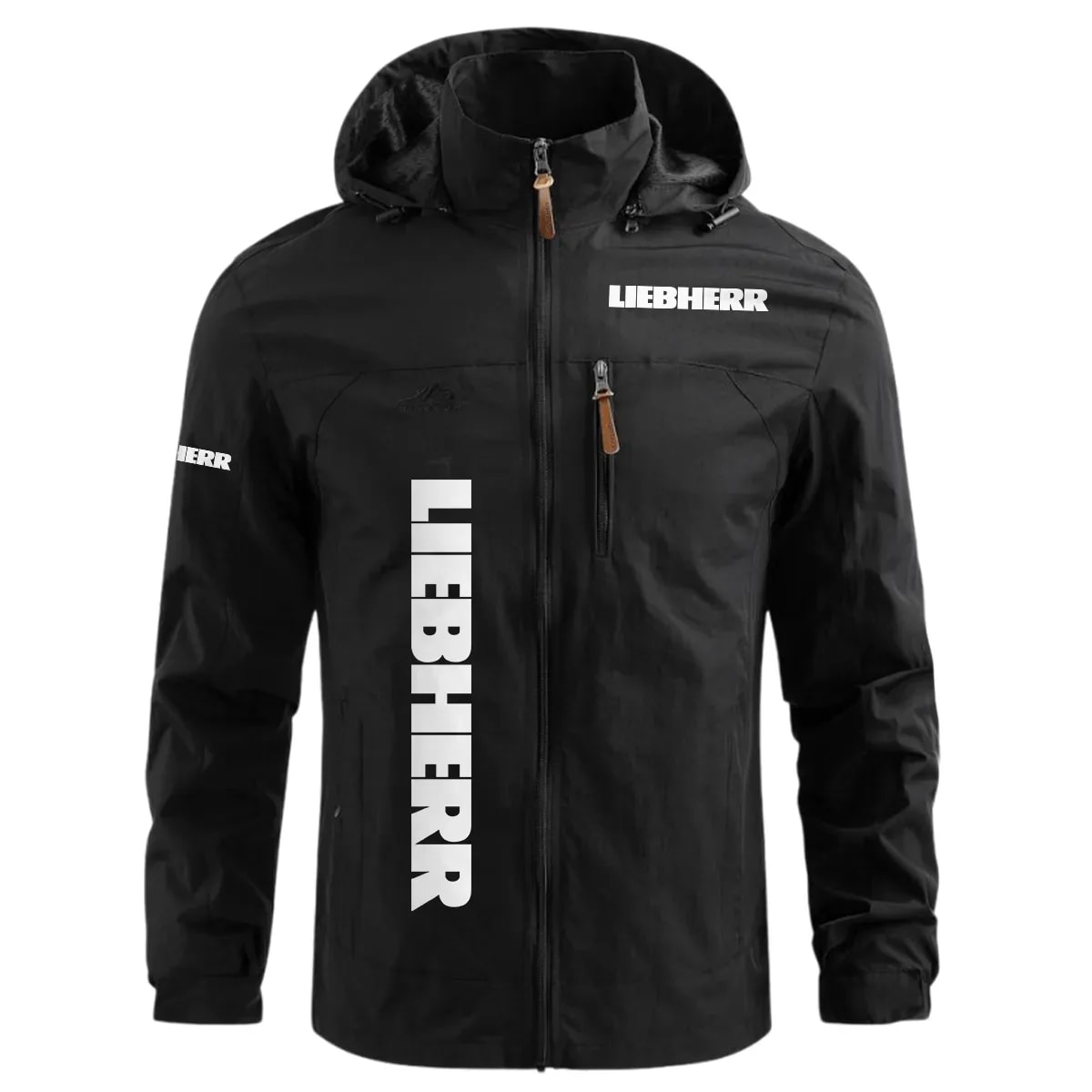 Liebherr Exclusive Logo Waterproof Windbreaker Outdoor Jacket Detachable Hood
