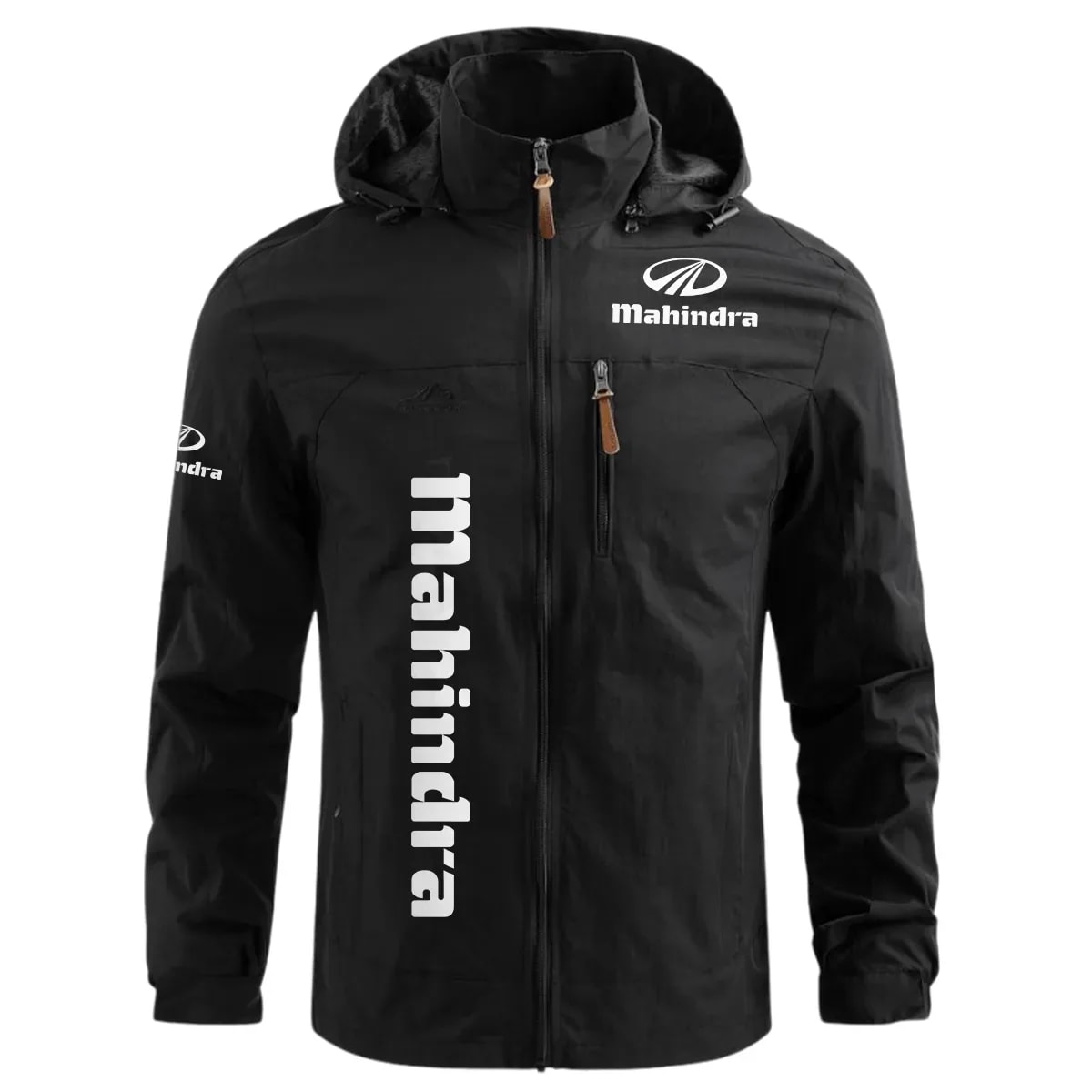 Mahindra Exclusive Logo Waterproof Windbreaker Outdoor Jacket Detachable Hood