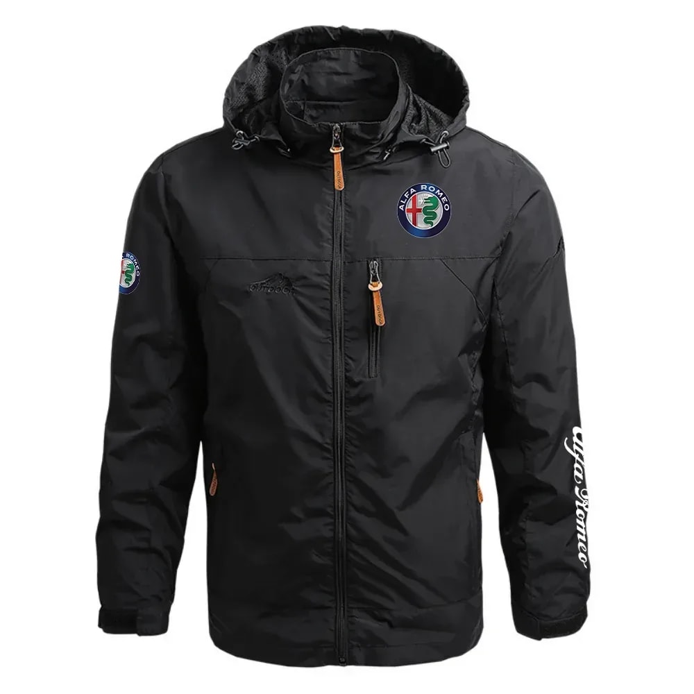 Alfa Romeo Exclusive Logo Waterproof Outdoor Jacket Detachable Hood