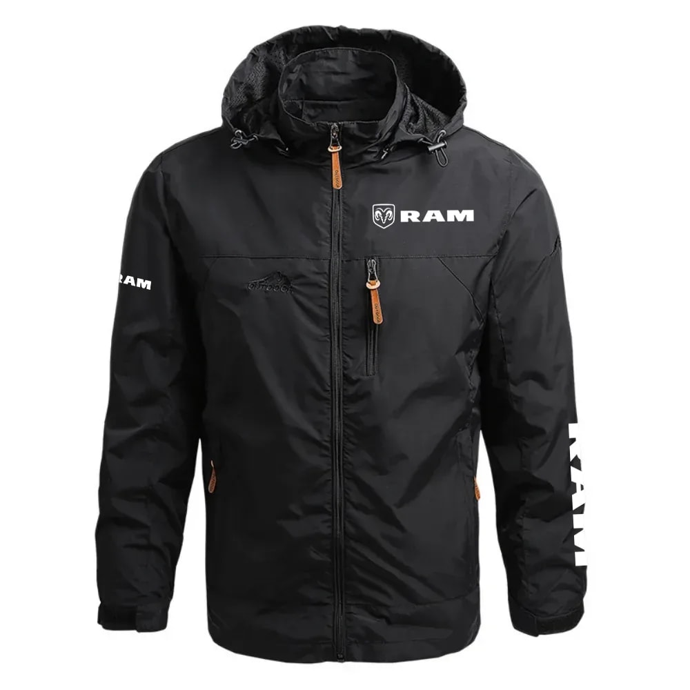 Ram Exclusive Logo Waterproof Outdoor Jacket Detachable Hood
