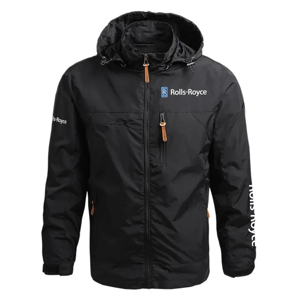 Rolls-Royce Exclusive Logo Waterproof Outdoor Jacket Detachable Hood