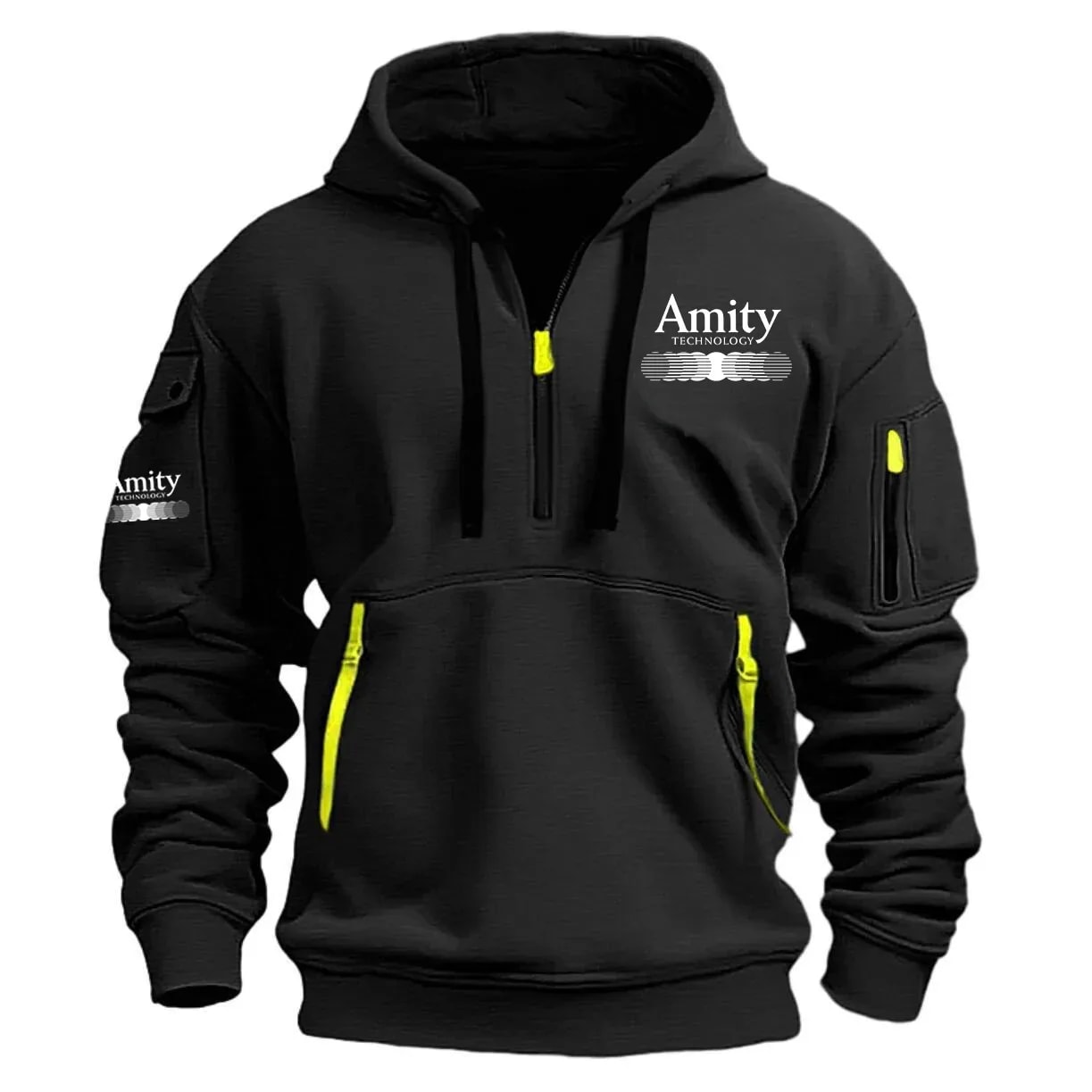 Amity Technology Exclusive Logo Half Zipper Hoodie