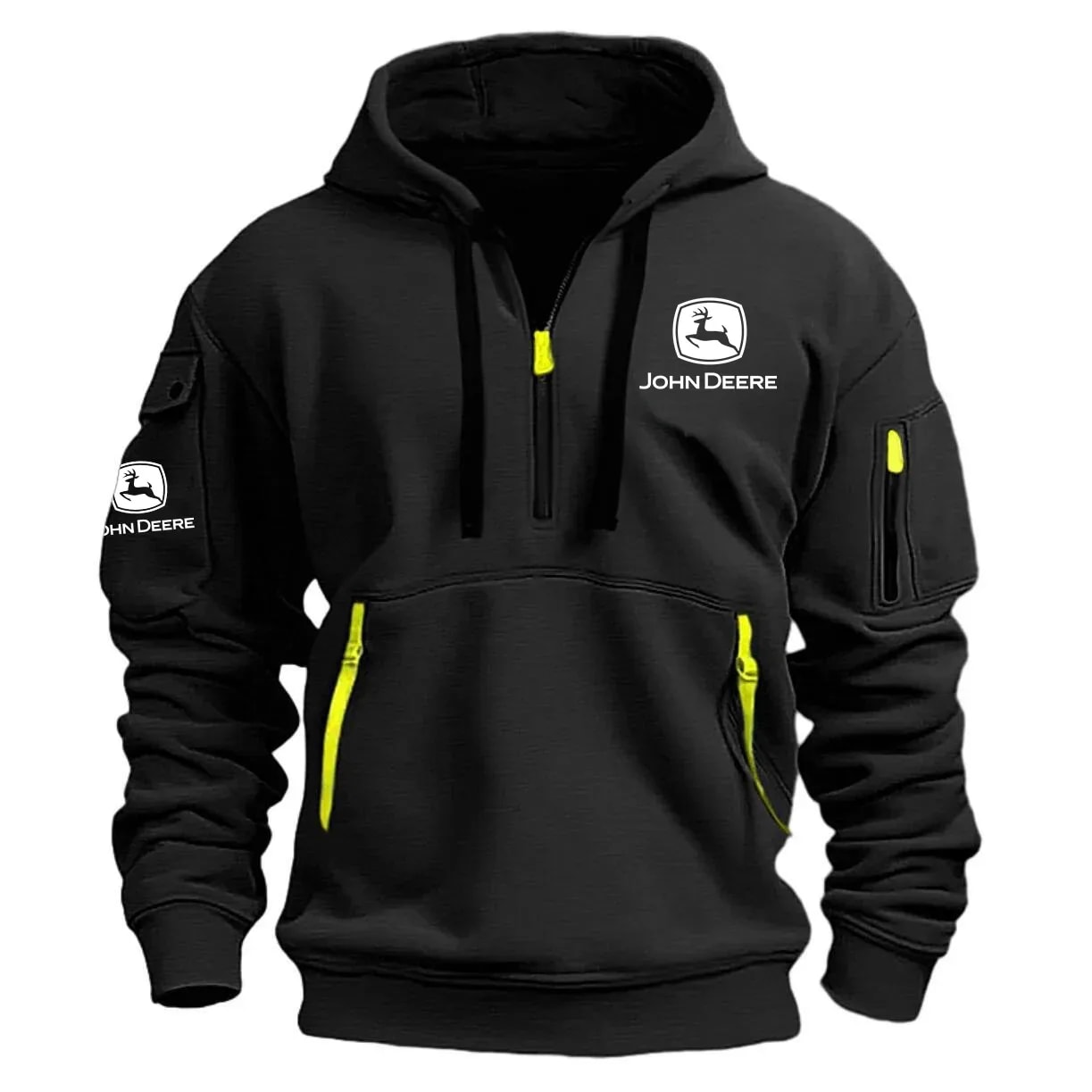 John Deere Exclusive Logo Half Zipper Hoodie