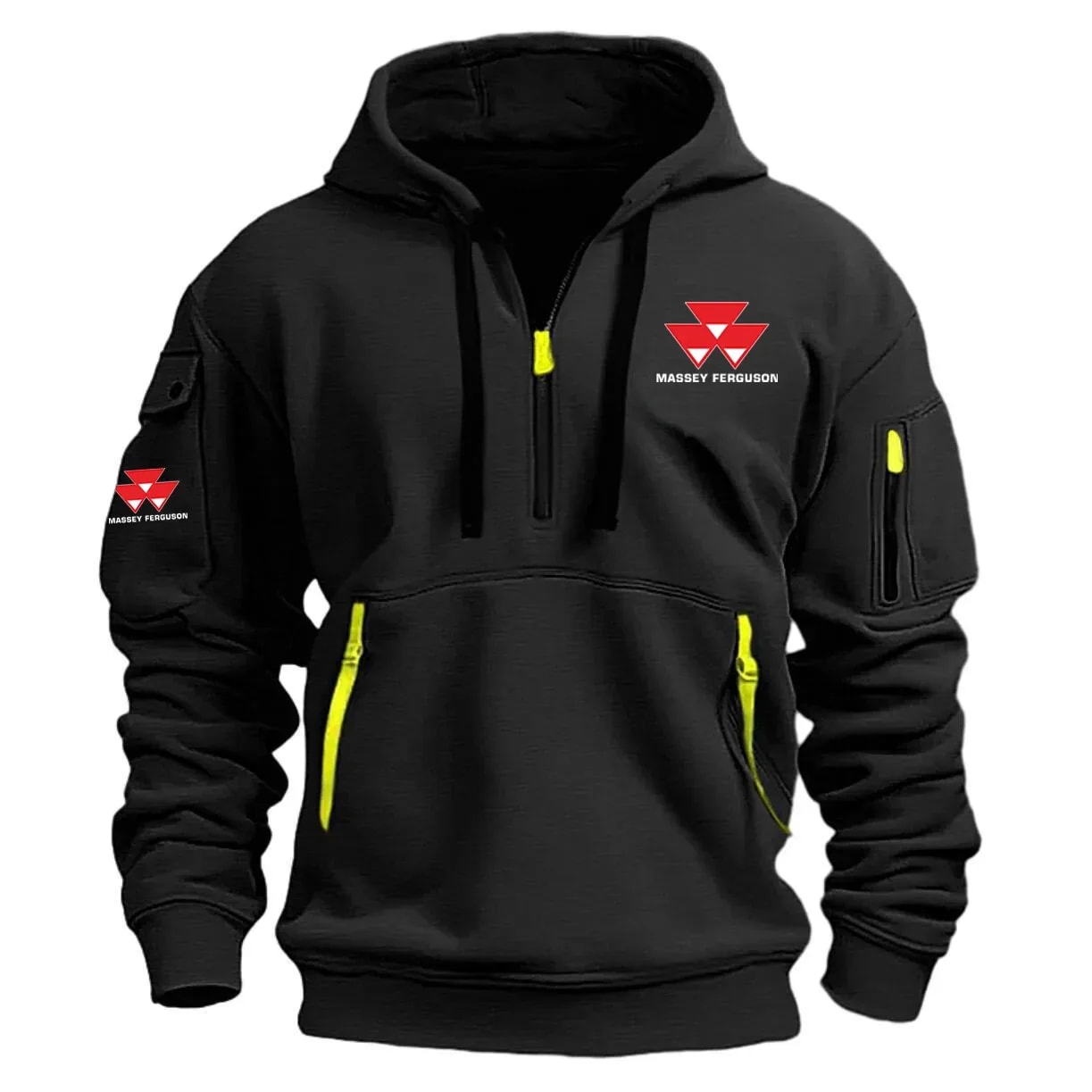 Massey Ferguson Exclusive Logo Half Zipper Hoodie