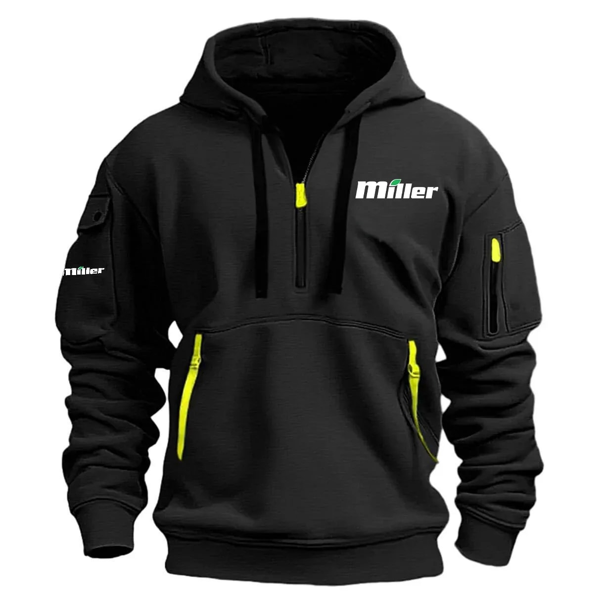 Miller Exclusive Logo Half Zipper Hoodie