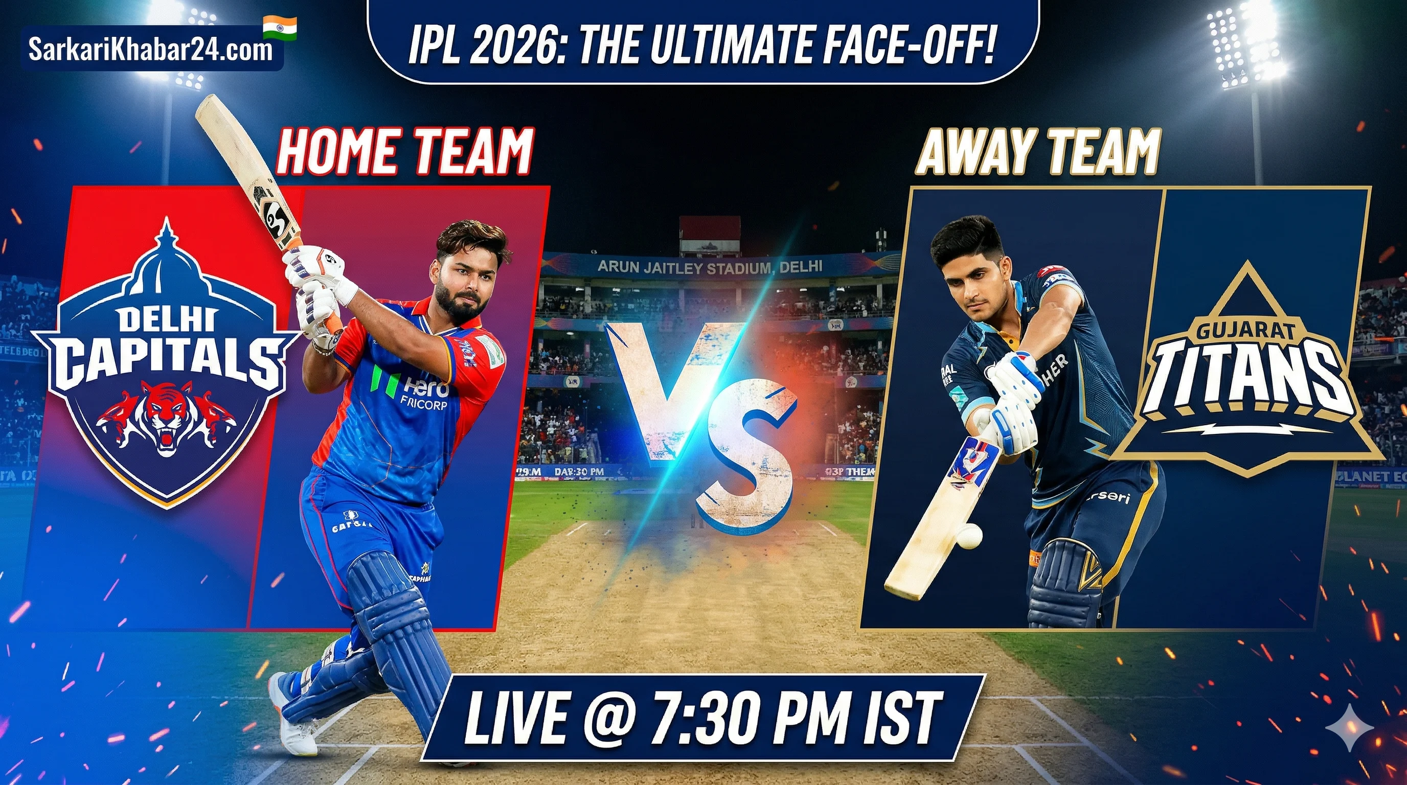 IPL 2026: Delhi Capitals vs Gujarat Titans – Aaj Ka Maha-Muqabla!