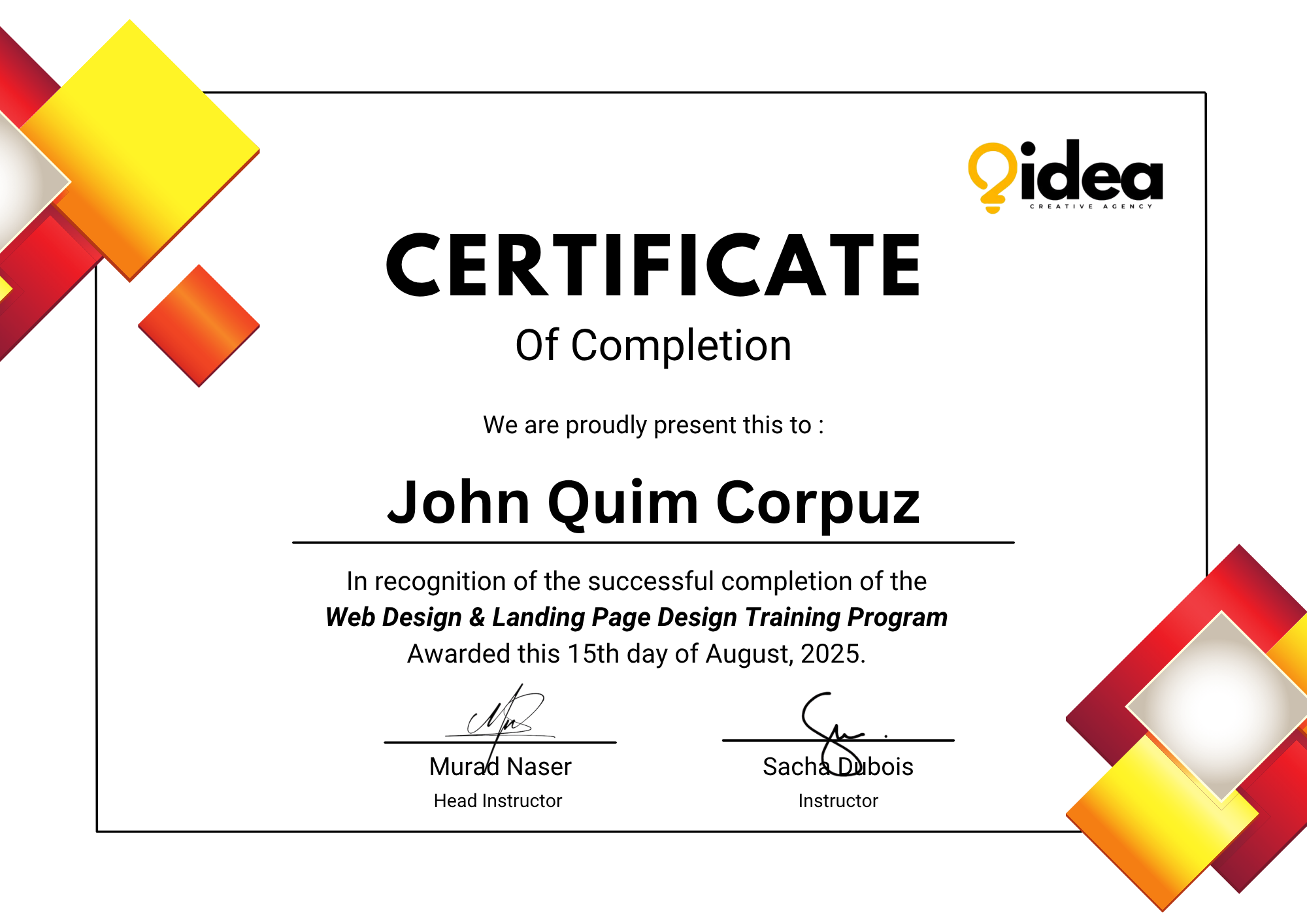 Certificate 3