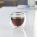 Vaso Térmico El Gadget de Vidrio Doble Pared para Café 80ml