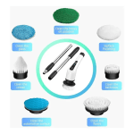 Cepillo Eléctrico 9 en 1 Recargable USB para Limpieza Profunda