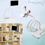 Soporte Celular Flexible Blanco 360° con Pinza Ajustable Manos Libres