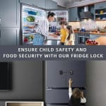 Cerradura seguridad adhesiva negra con llave para niños y bebés
