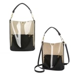 Bandolera Transparente Negra PVC con Porta Objeto - El toque de moda