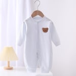 Body enterito bebé algodón crema 80cm suave y cómodo