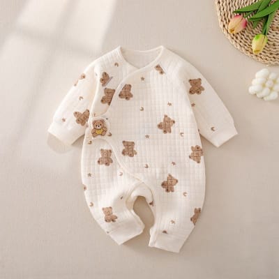 Body Bebé Algodón Puro Crema 59cm - Ideal Primeros Meses