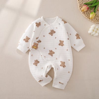 Body infantil bebé algodón puro crema 66cm, confort seguro