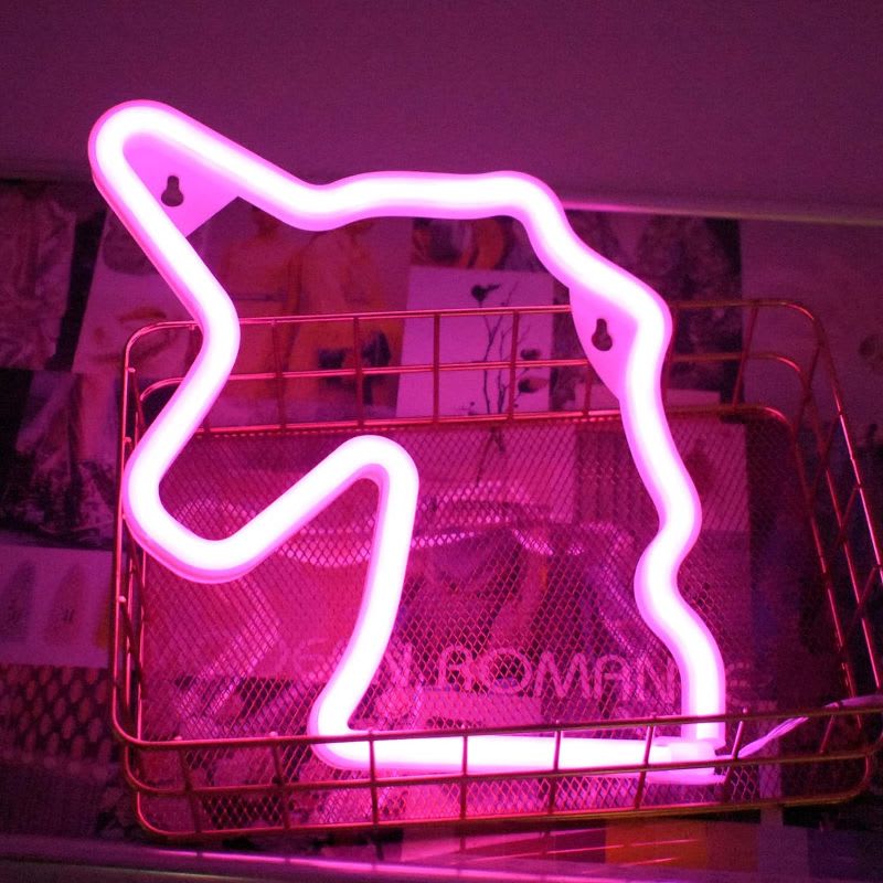 Lámpara Led Colgante Unicornio Lila | 26cm de Magia para Habitación