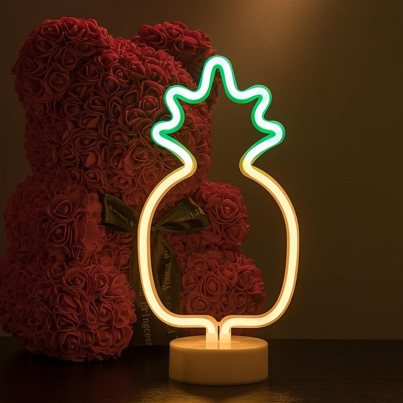 Velador Led de Mesa Anana 26cm: toque divertido para tu deco