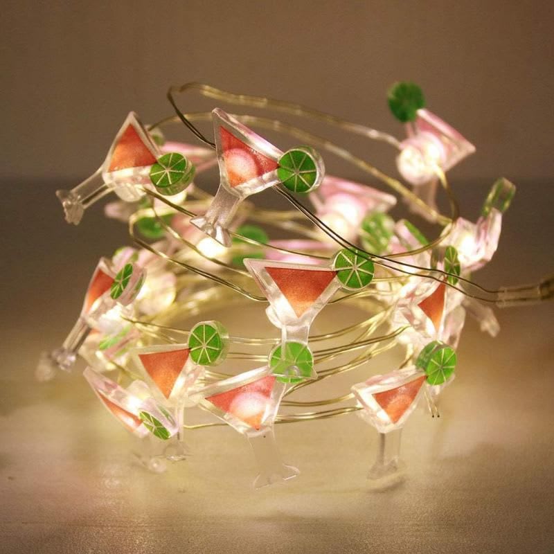 Tira de Luces Mini Cocktails 1 Metro para Decoración A Pilas