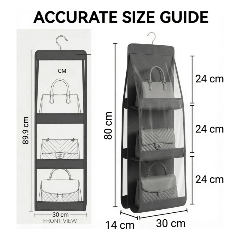 Organizador Colgante para Placard Gris Oscuro | Ordená Ropa y Zapatos