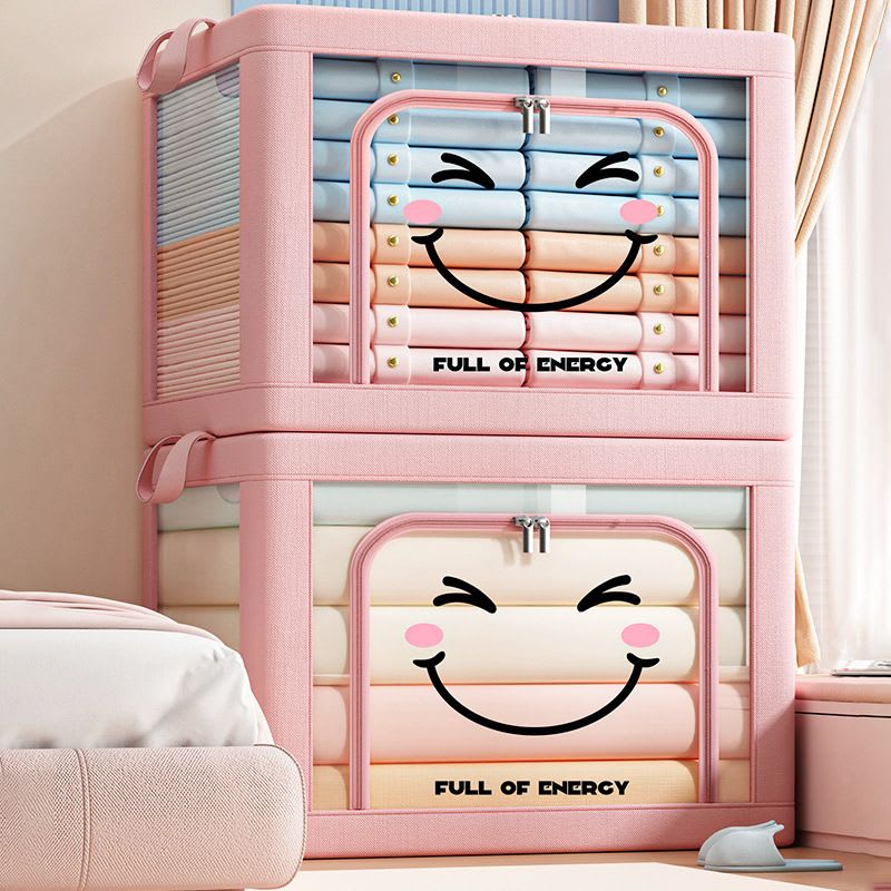 Organizador de ropa con cierre superior y frontal rosa premium